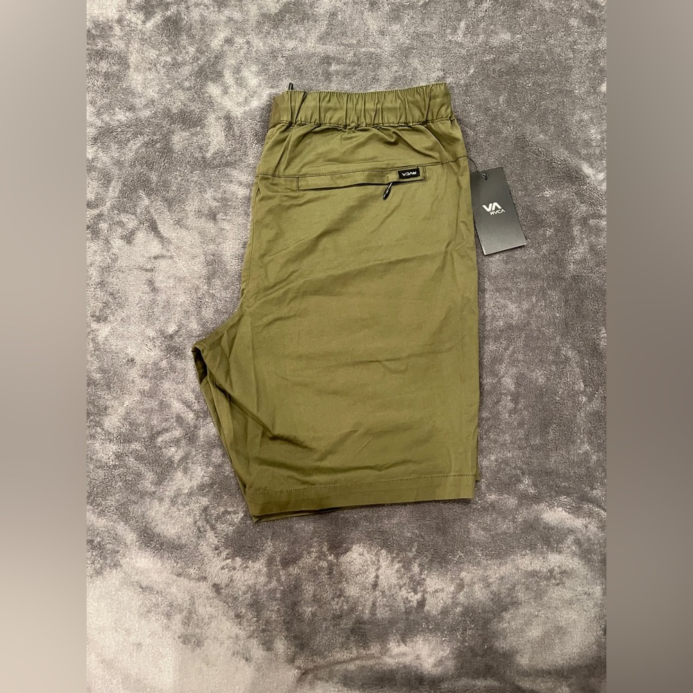 RVCA mens shorts, size large, army green